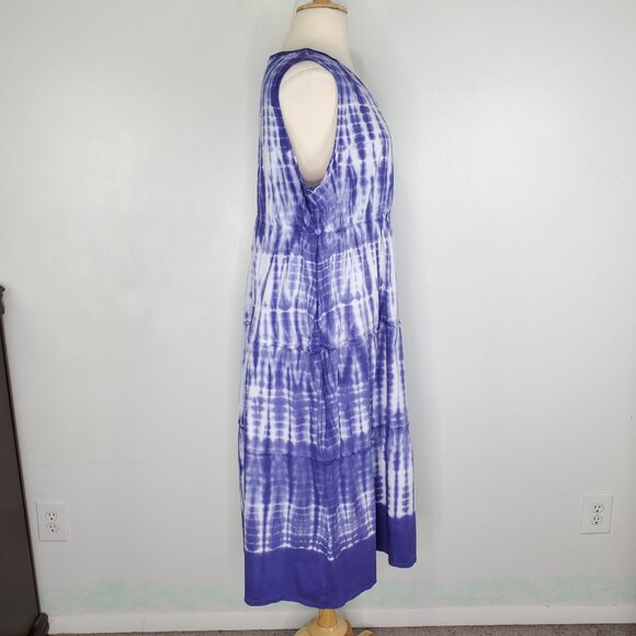 Catherines Tie Dye Sleeveless Pullover V-Neck Dress NEW NWT Size 2X, 22/24W - Picture 6 of 16